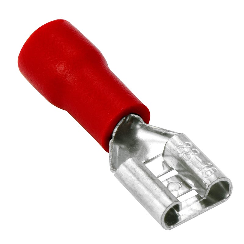Conext Link Qdvf-205R25 Vinyl Quick Disconnect Terminal Female 25 Pack (0.205"", Red 22-18 Gauge) (17315) - Image 1